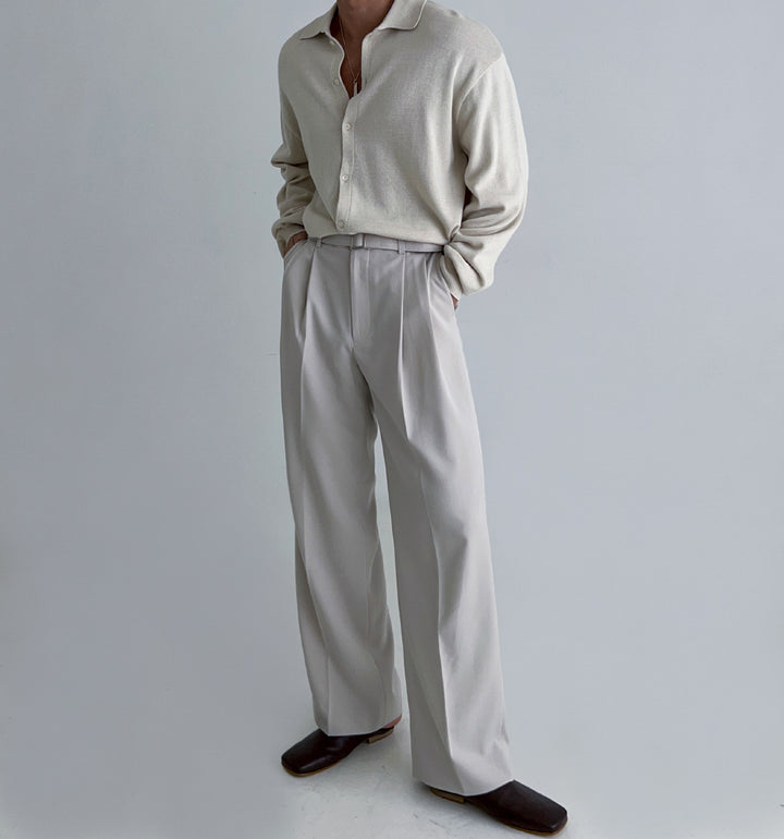 Wide-Leg Work Pants