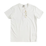 Long-staple Henry collar short-sleeved T-shirt