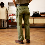 Vintage Army Green Loose Wide Leg PantsMen's Retro Overalls