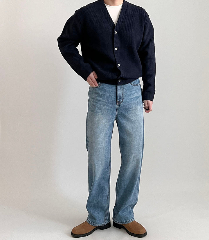 Mustache Denim Trousers