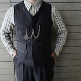 American Retro Wool Striped Vest