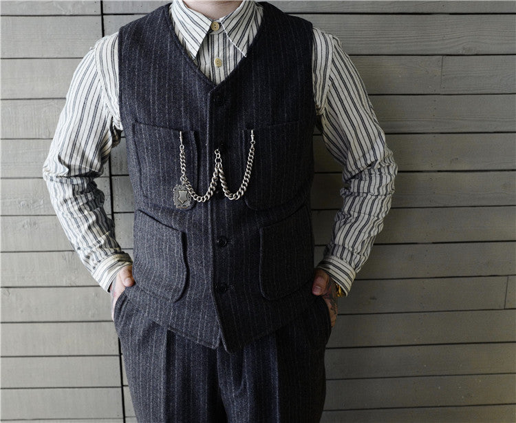 Striped Wool Vest