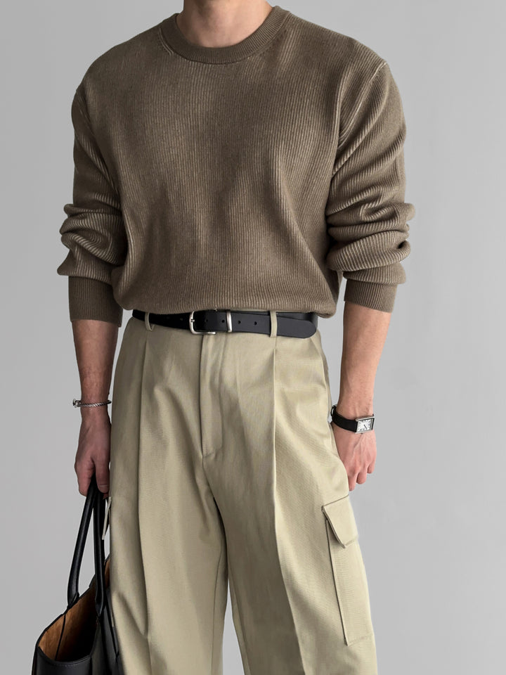 Two-Tone Cashmere Sweater