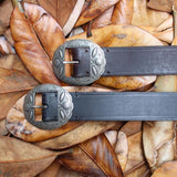 Top Layer Cowhide Belt Brass Buckle Silver-plated Belt