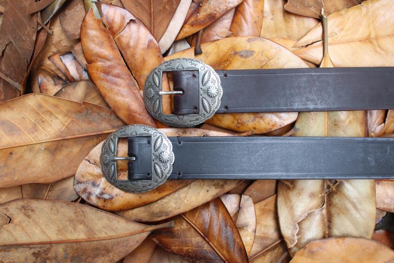 Cowhide Belt with Brass Buckle