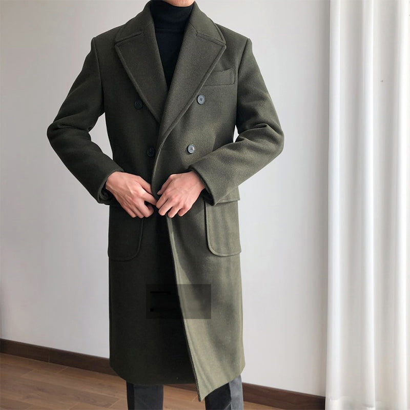 Wool Double-Breasted Polo Coat