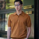 Retro Pointed Collar Long-staple Cotton Polo Shirt