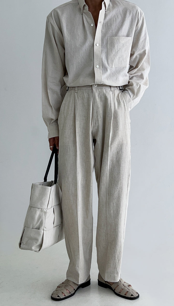 Linen Straight Trousers