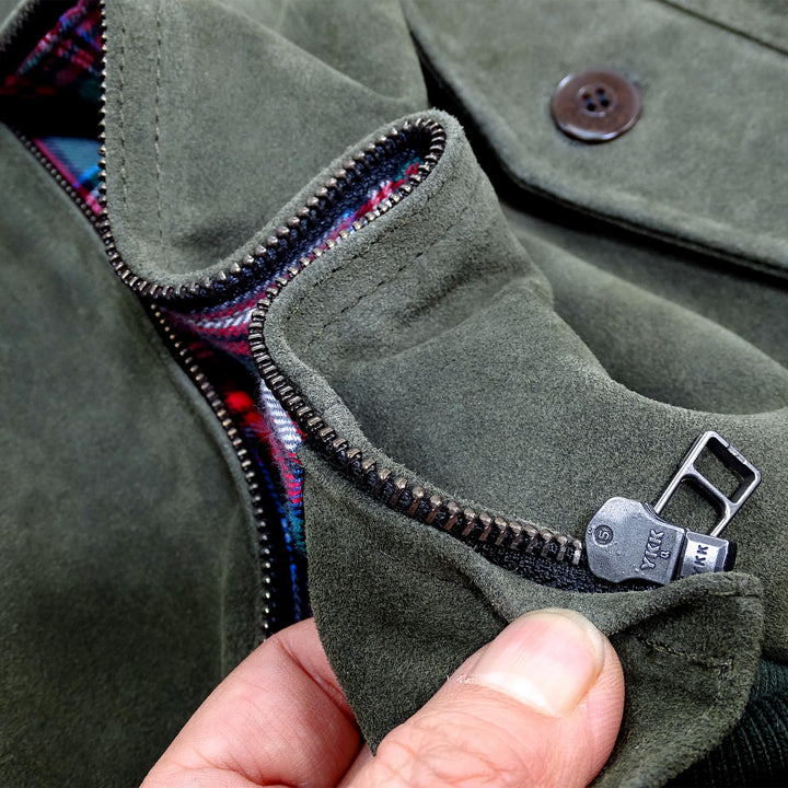 British Green Suede Jacket