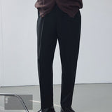 Micro-elastic Line Vestito Tapered Casual Trousers