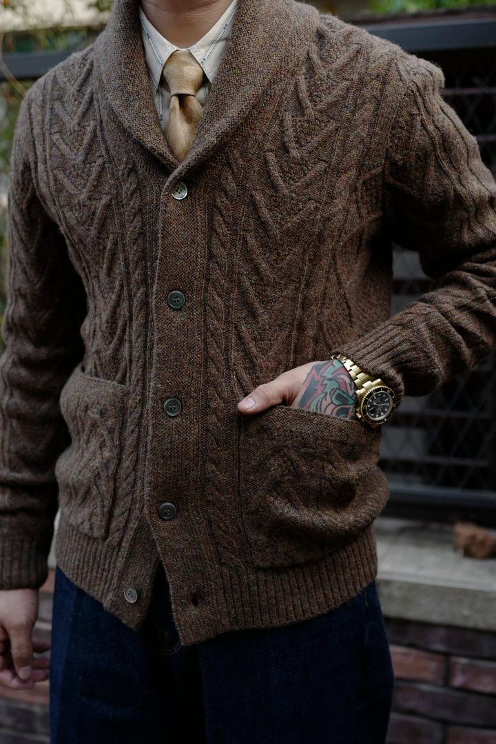 Wool Lapel Cardigan