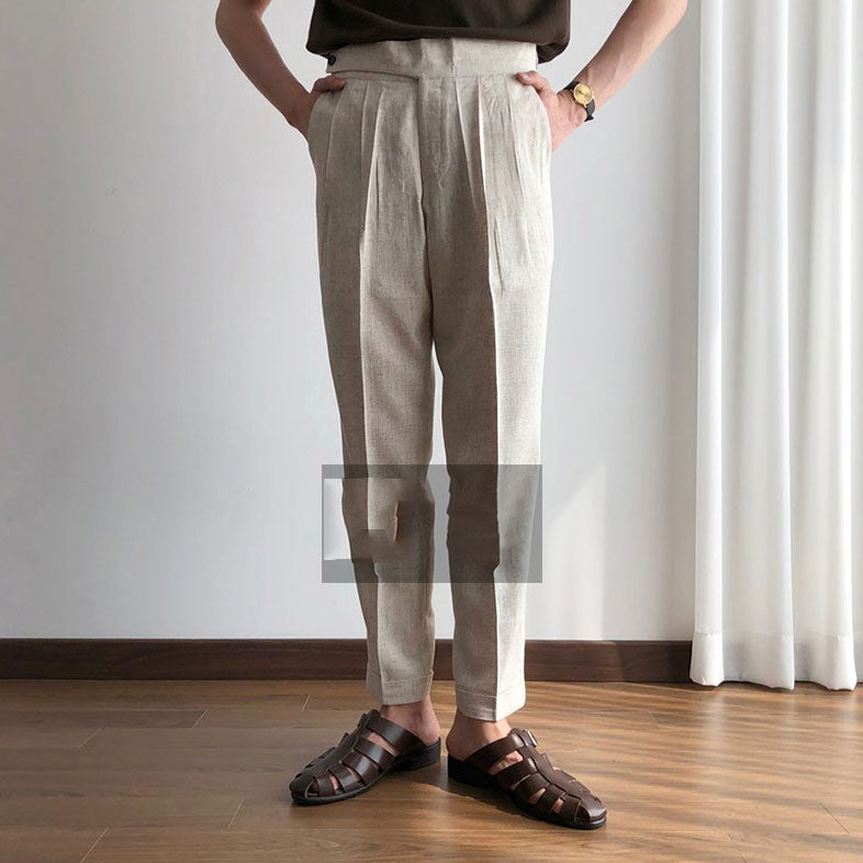 High Waist Pleated Trousers