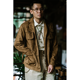 Suede Autumn And Winter Slim Hunting Jacket
