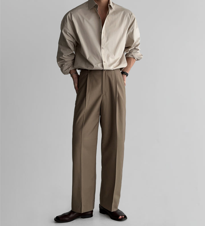 Draped Cotton Trousers