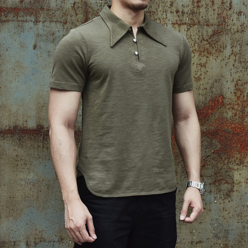 Lapel Polo V-Neck Tee