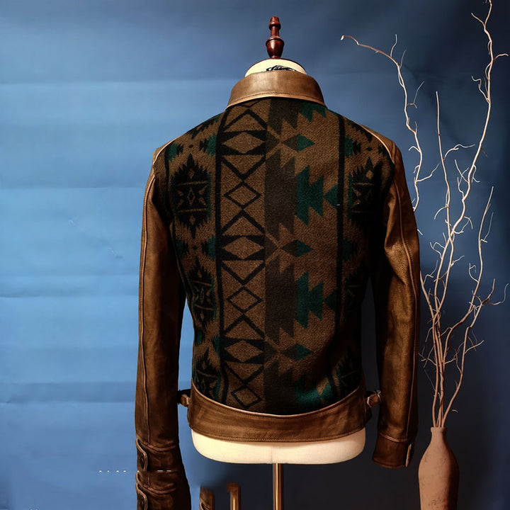 Vintage Hand-Rubbed Leather Jacket