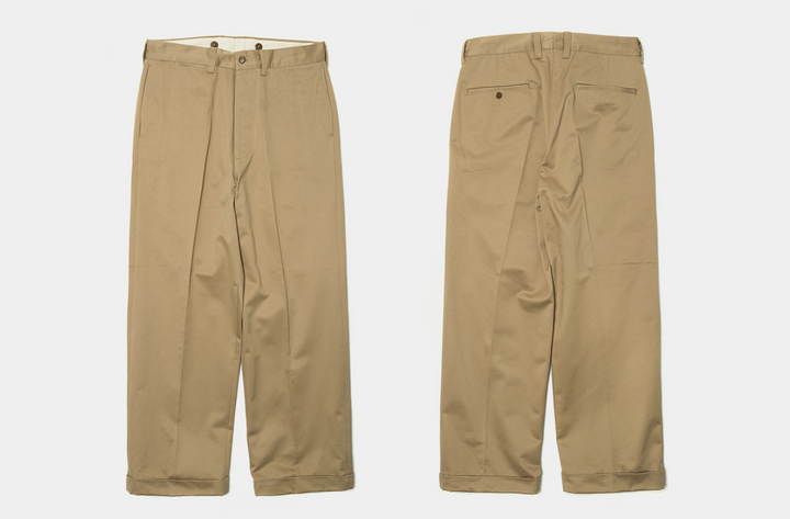 Rolled Khaki Trousers