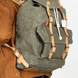 Vegetable Tanned Leather Cloth Shoulder Bag