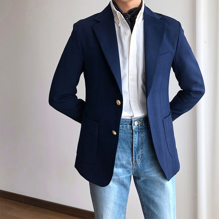 Linen Double-Breasted Blazer