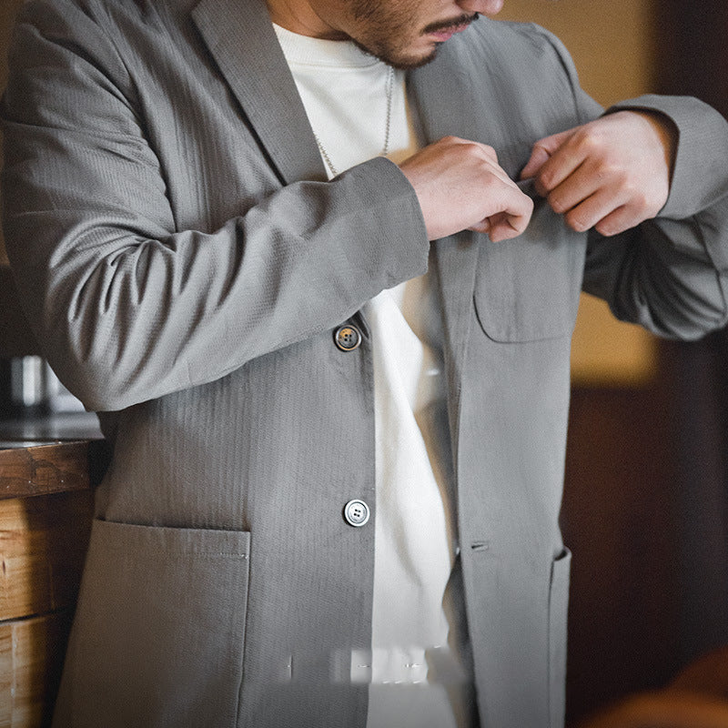 Single Breasted Gray Blazer