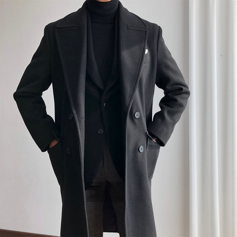 Wool Double-Breasted Polo Coat