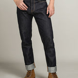 Classic Tapered Mid-high Waist Denim Jeans
