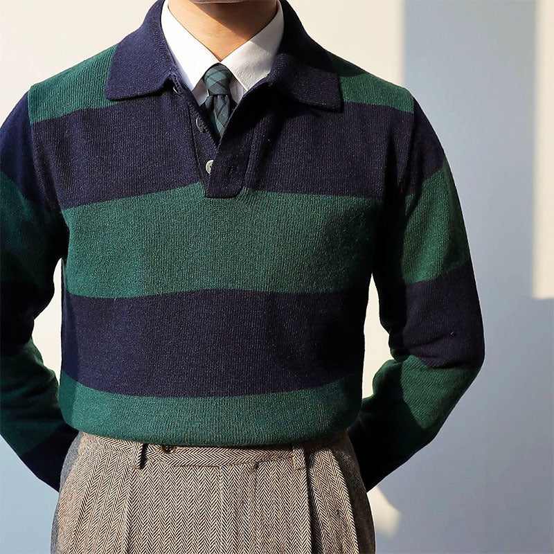 Striped Wool Polo