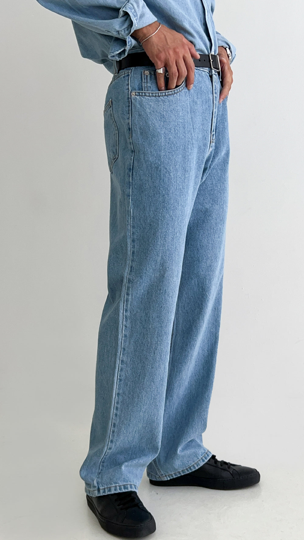 Refined Washed Cotton Jeans