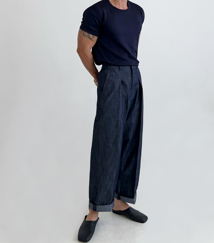 Linen Denim Trousers