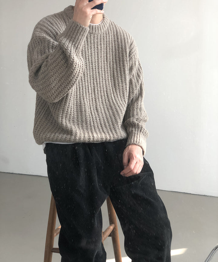 Loose Wool Blended Sweater