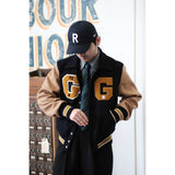 Labor Union Ivy Wool Baseball Jacket with Embroidered Towel