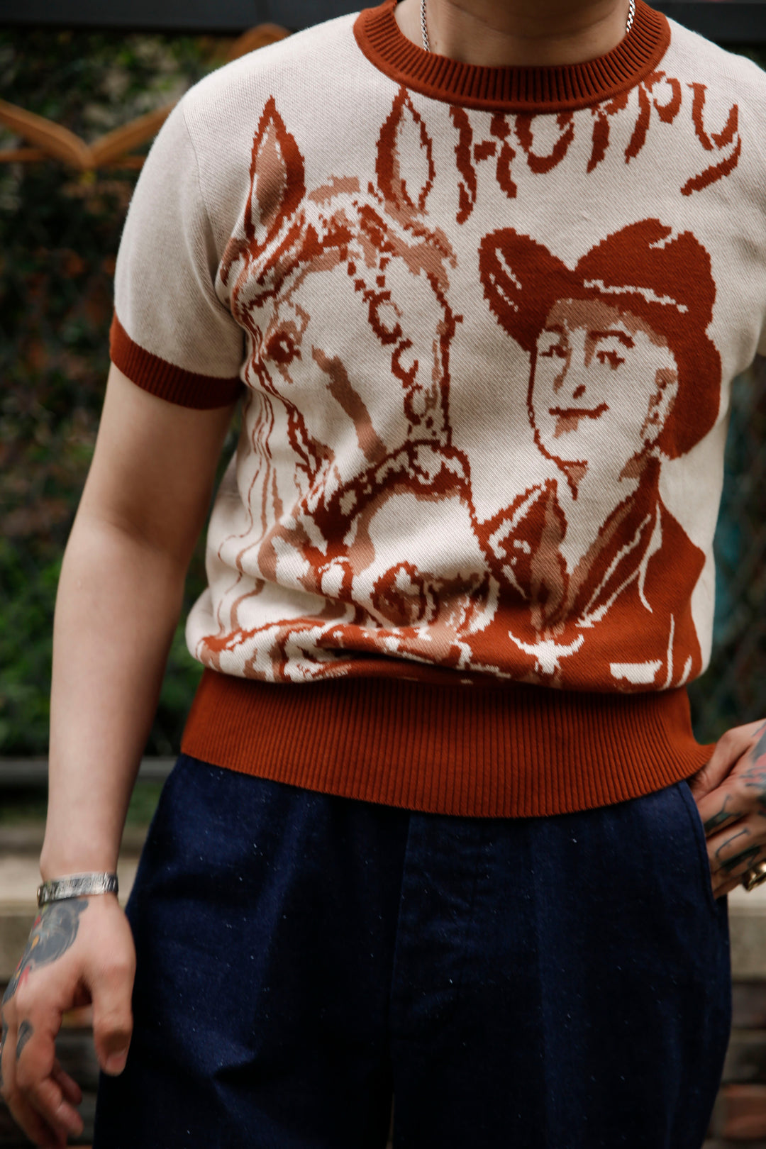 Jacquard Horse T-Shirt