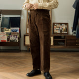 British Guerge Corduroy Pants Retro Style for Men's Autumn/Winter
