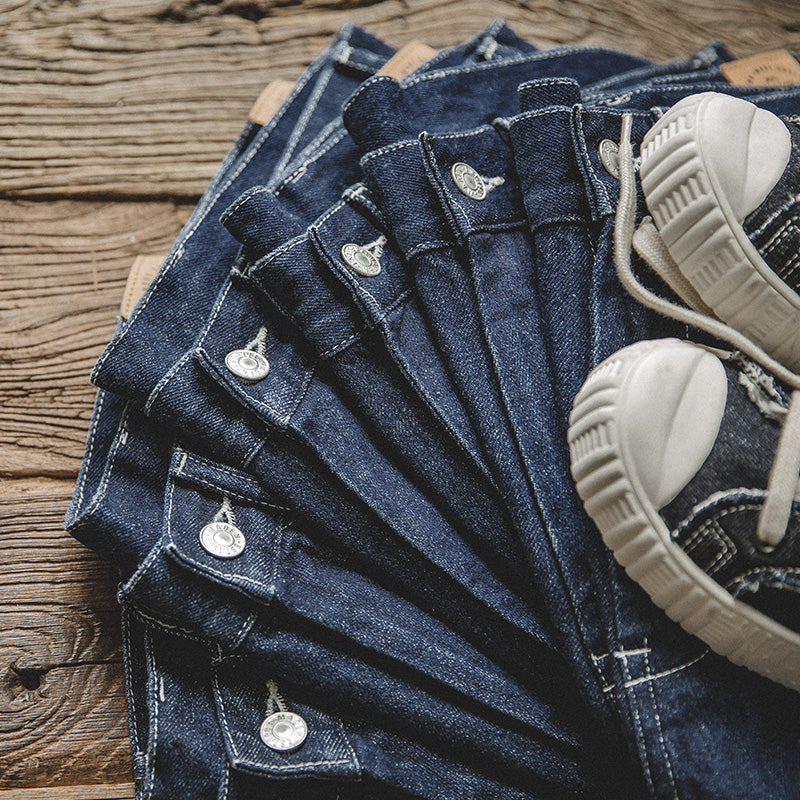 Dark Blue Wide-Legged Jeans