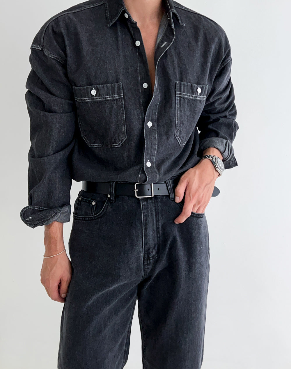 Denim Multi-Pocket Shirt