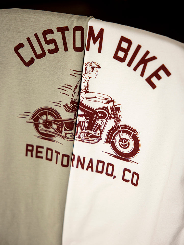 Motorcycle Print T-Shirt