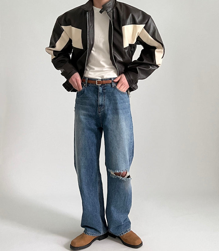 Pu Leather Racer Jacket