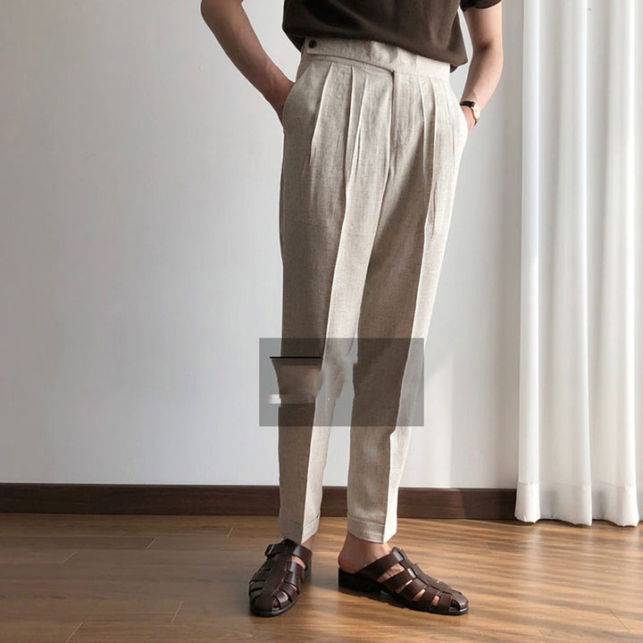 High Waist Pleated Trousers