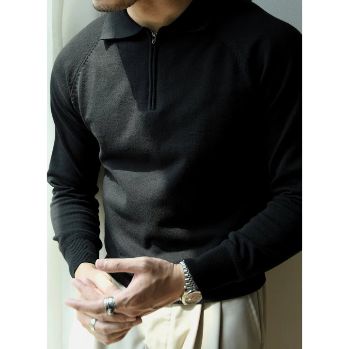 Cotton Zip Polo