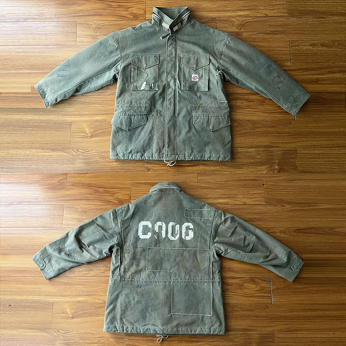 16OZ Canvas Military Wind M65 Jacket in Hardcore Heavy Cotton with Large Size