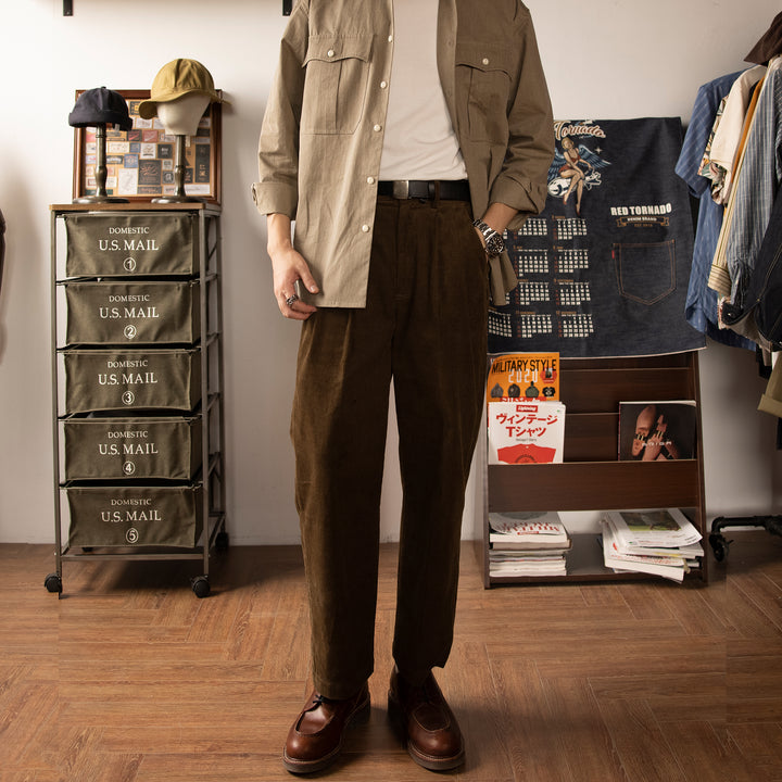 Corduroy Wide-Leg Pants