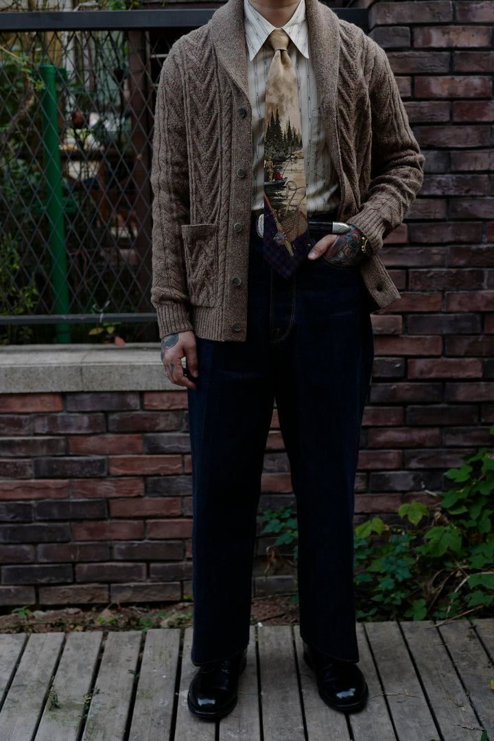 Wool Lapel Cardigan