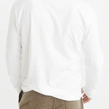 Round Neck Long-sleeved All-match White T-shirt