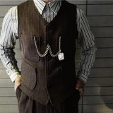 American Retro Wool Striped Vest