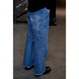 Labor Union Vintage Wash Distressed Micro Horn Jeans