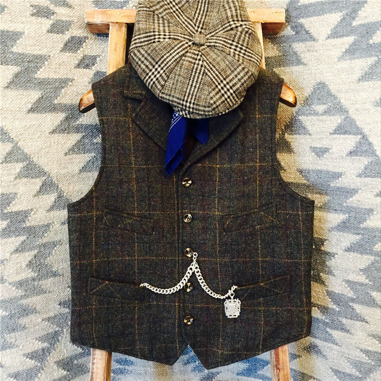 Plaid Tweed Vest