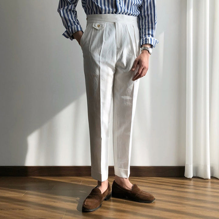 Cotton Slim-Fit Casual Pants