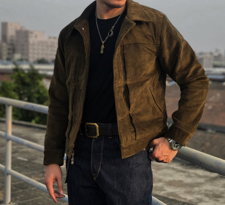 Corduroy Double-Layer Jacket