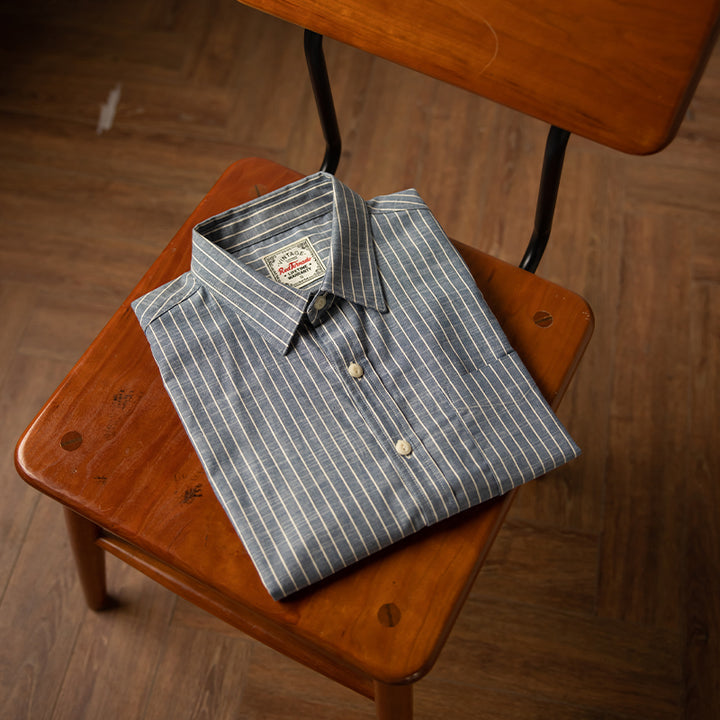 Vertical Striped Cotton Shirt