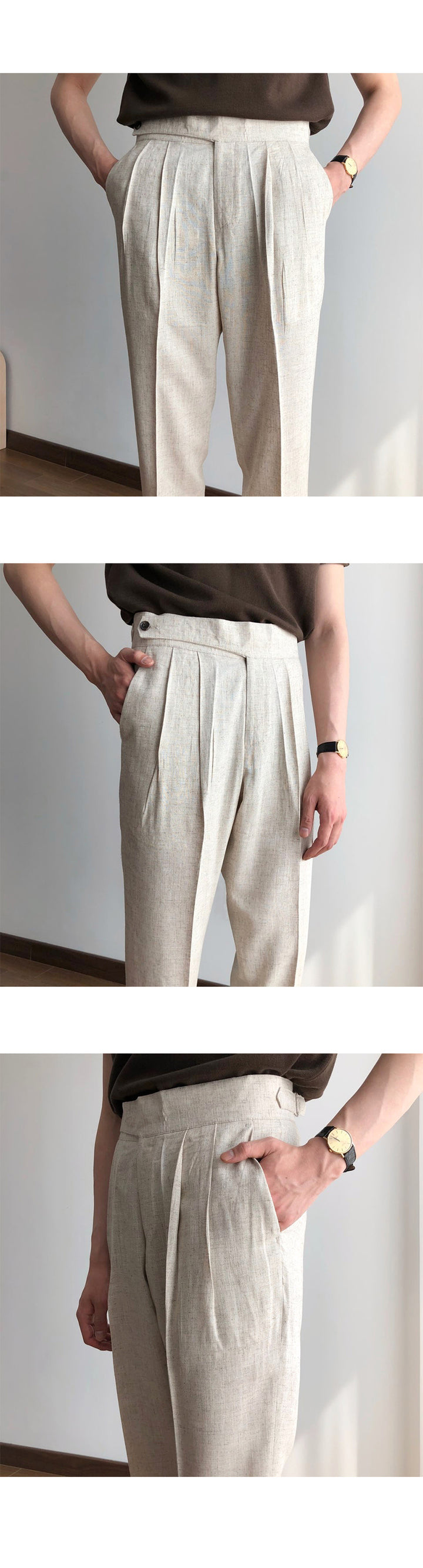 High Waist Pleated Trousers